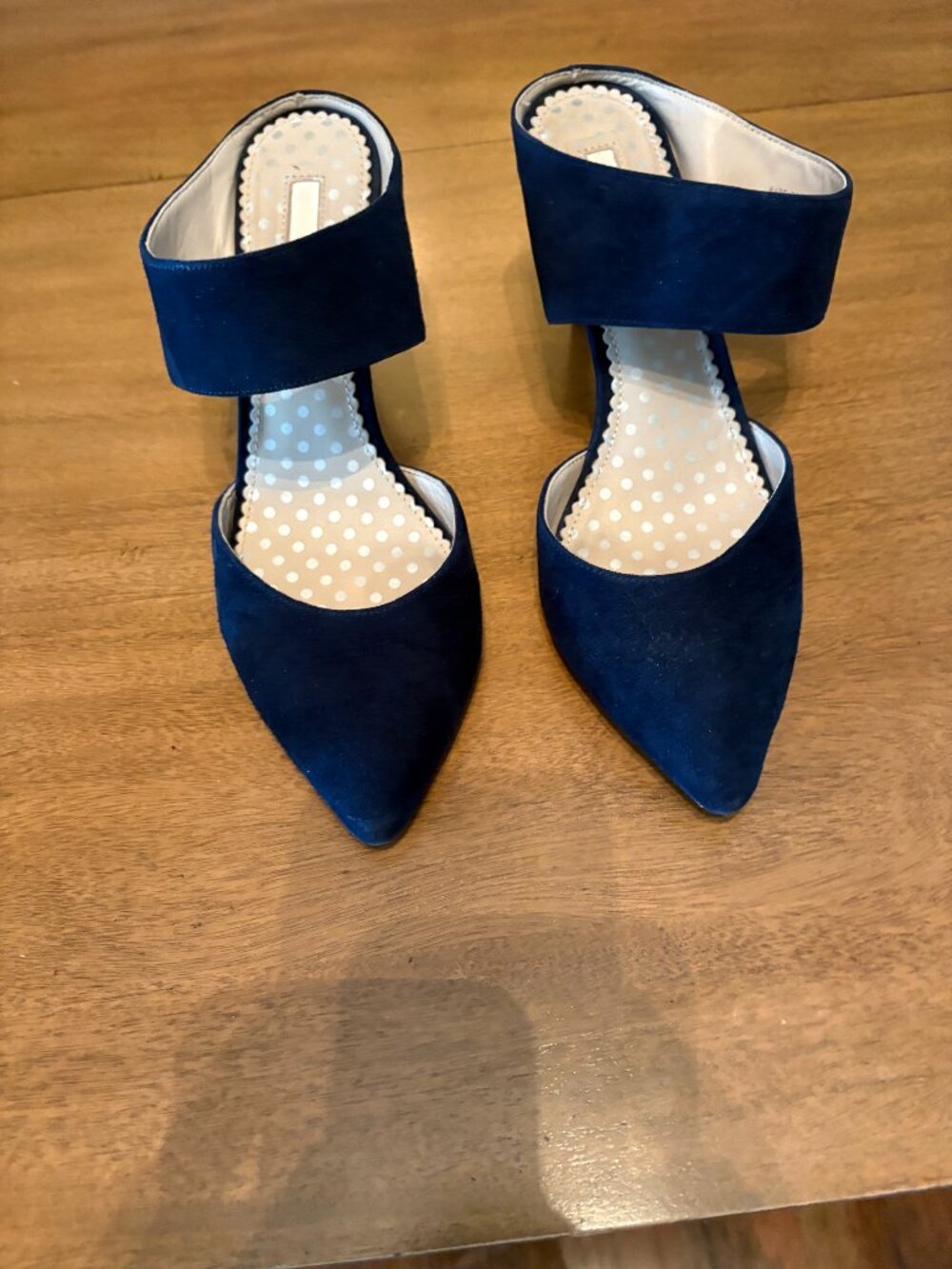 Preowned Boden Thelma Navy Blue Mule Heel. Size 40/9 US